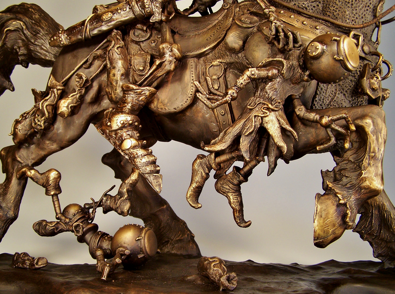 Illustration for article titled Skeleton Rider Versus Plucky Robots: Guess Who Wins?